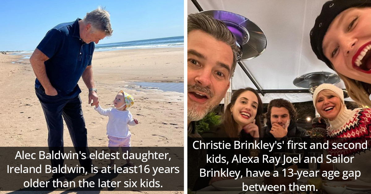 17 Celebrities Whose Children Have Wide Age Differences Between Themselves