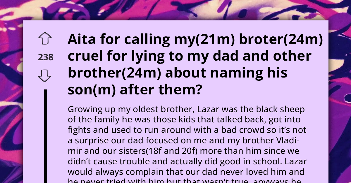 Man Accused Of Cruelty For Naming Son After Deceased Friend Instead Of Family