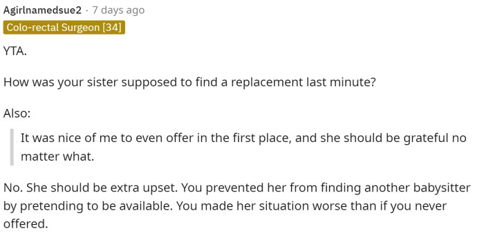 This person went into a lot of detail to explain to OP why he was TA in this situation and how he could have avoided it.