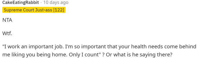 That sounds about right, and it's definitely not a good excuse for him not staying home to help care for his wife during her pregnancy.