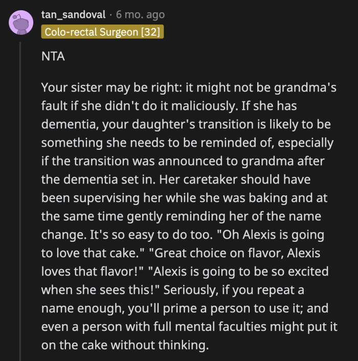 Grandma Probably Had No Malicious Intent Because of Her Medical Condition.