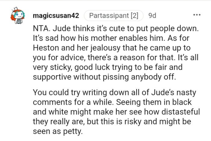 Good luck trying to be fair and supportive