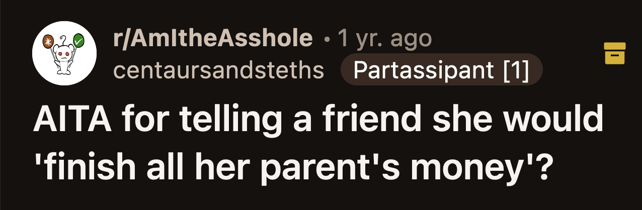 OP couldn't keep her opinions to herself anymore when her friend went to her about a handbag she couldn't afford but needed.