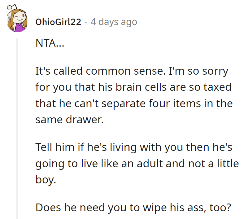 Utensil sorting: the brain cell breaker. Time to graduate from toddlerhood, buddy.