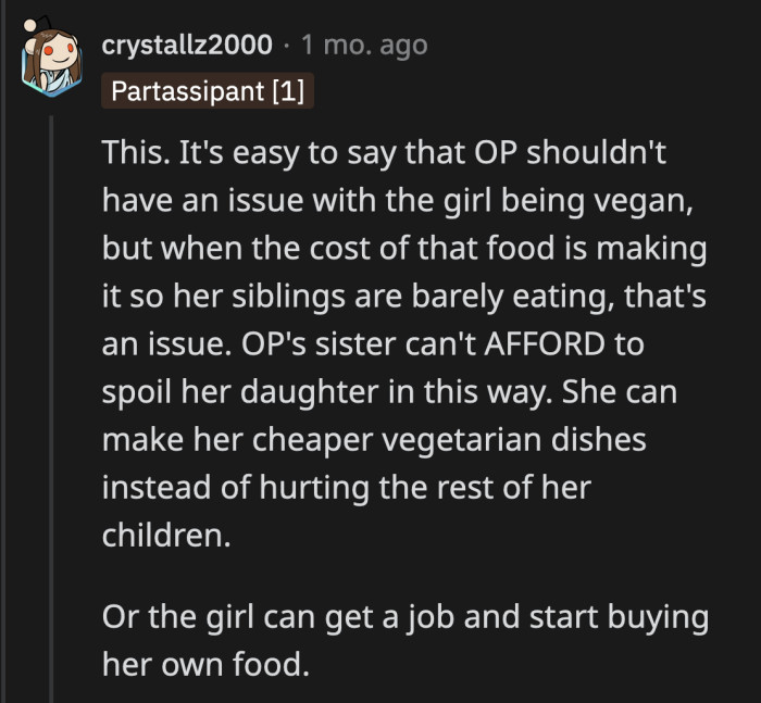 OP's title misrepresented the actual issue, but it is clear from the rest of her post that OP's actual concern is her growing worry that her nieces and nephews are not getting the food they need.