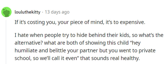 When peace of mind's the cost, it's too rich for anyone's blood.