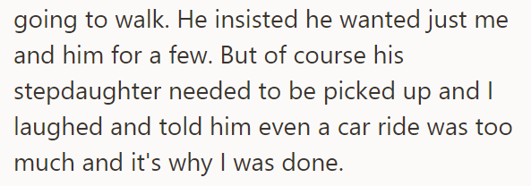 Even when the father wanted to do something just for the OP, stepkids interfered, and he prioritized them again