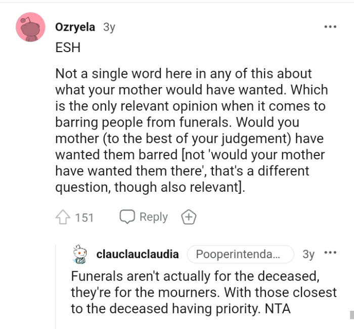 Would the OP's mom have wanted this too?