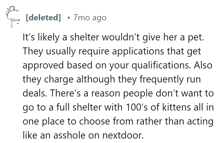 Seems like she's more into 'cat-casting' than adopting—maybe she'll find her purr-fect match on a milk carton!