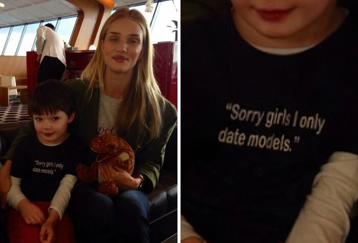 "My Cousin Met A Victoria's Secret Model, Rosie Huntington-Whiteley, At The Airport. Perfect Day To Be Wearing That Shirt"