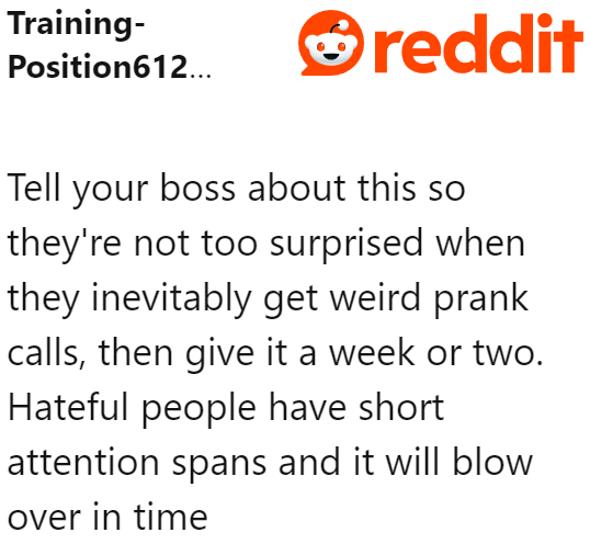 The company needs to know this so that they'll know how to deal with the strange calls.