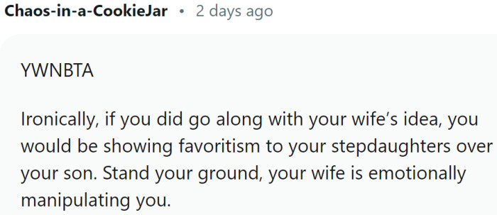 OP should stand his ground