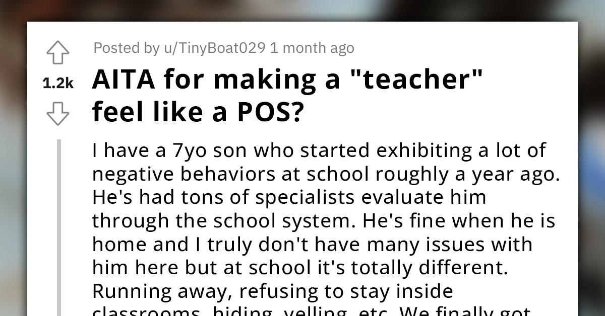 Teacher Shouts At A Seven-Year-Old Kid Suffering From PTSD And Severe Anxiety, Mom Threatens Her Job