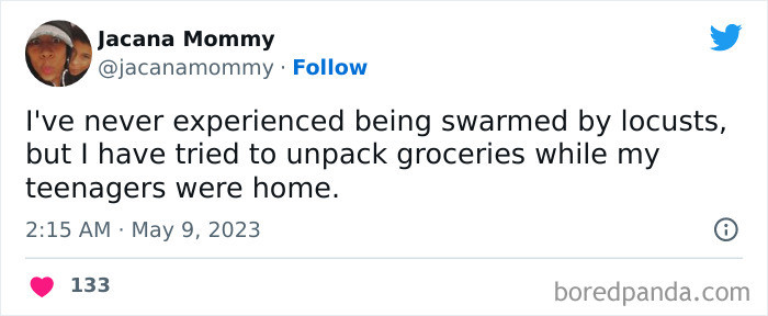 20. Unpacking groceries with your child around