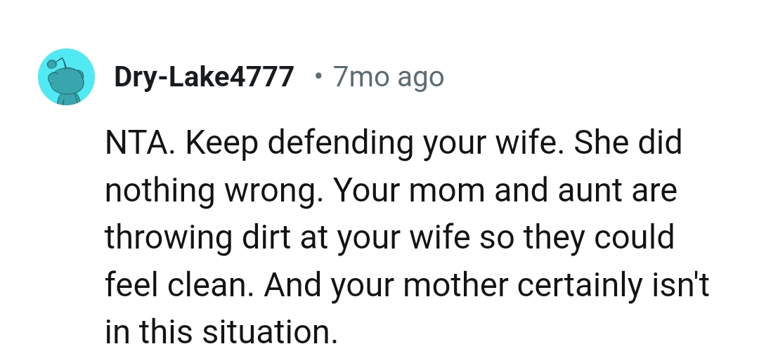 OP's Wife Did Nothing Wrong