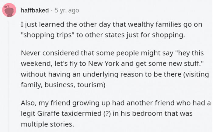 24. The taxidermized giraffe is the most bizarre thing in this one