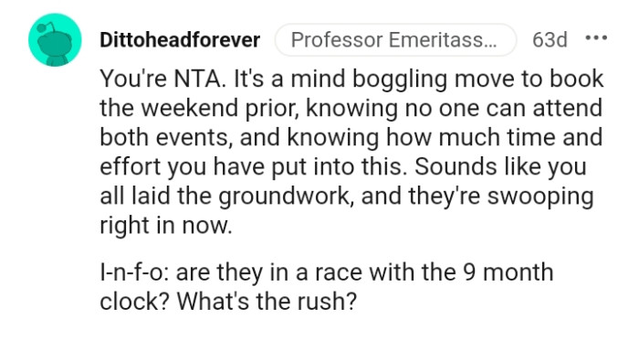 Sounds like they all laid the groundwork, and they're swooping right in