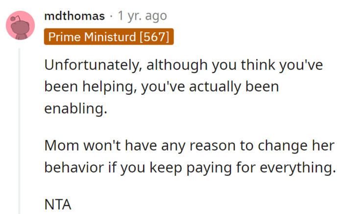 Unleashing the wallet superhero unwittingly became Mom's enabler. It's time for financial tough love.