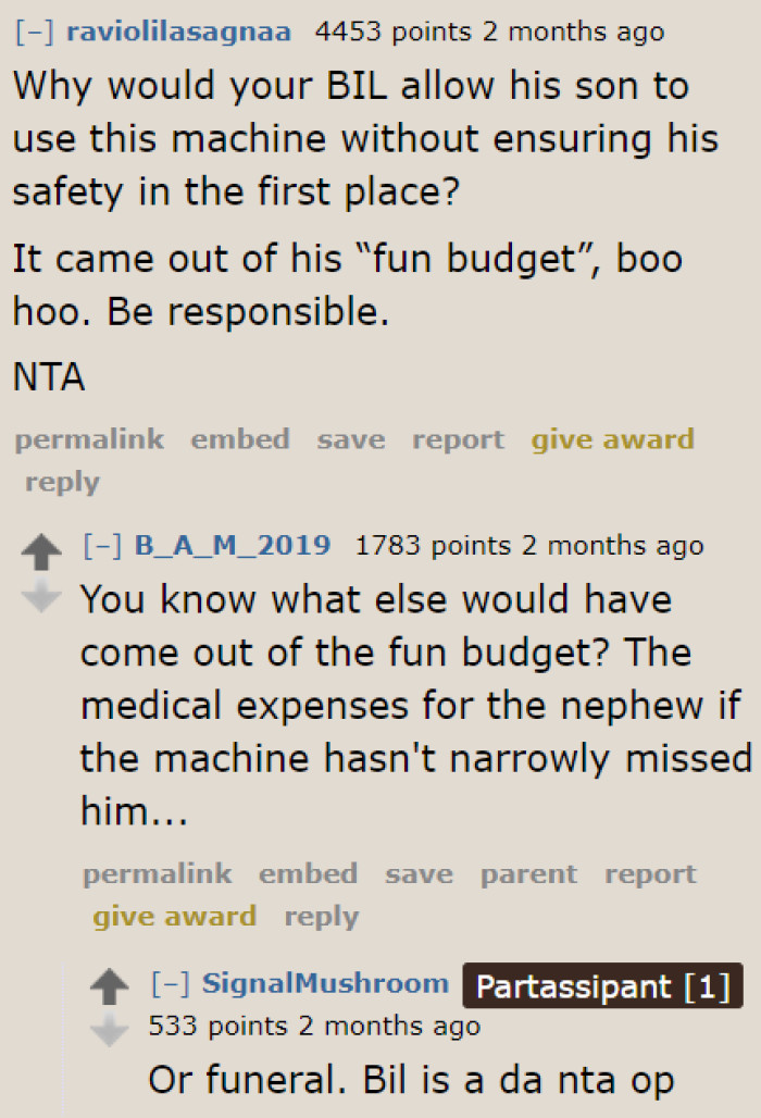 Fortunately, he's only facing repair expenses. Imagine if his son had been injured due to his oversight?