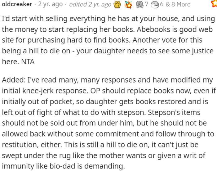 The main focus is on seeking justice for OP's daughter