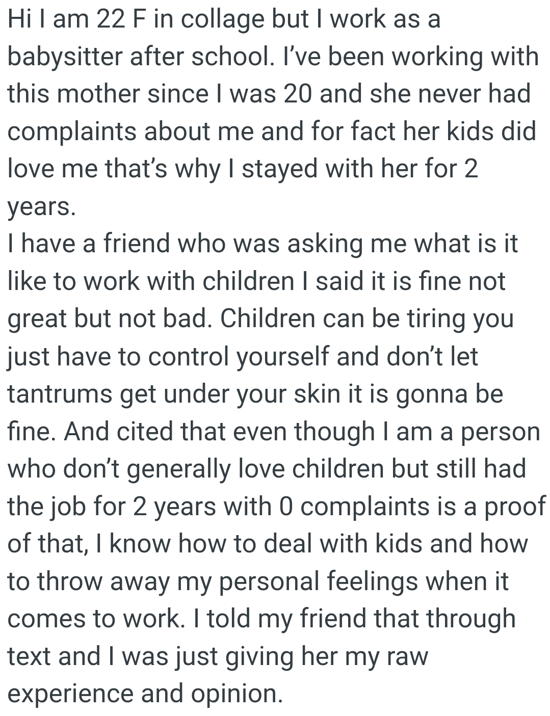 Children can be tiring, so you just have to control yourself