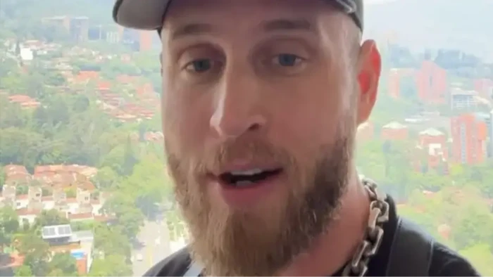 Courier service counter sign referencing FedEx amid international passport and visa confusion