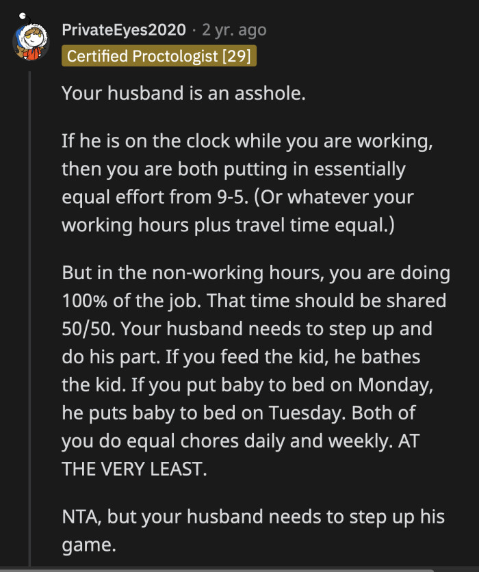 He refused to compromise with her and even dismissed how exhausted she felt. Somehow, he still has an issue when she hired a babysitter so she could nap.