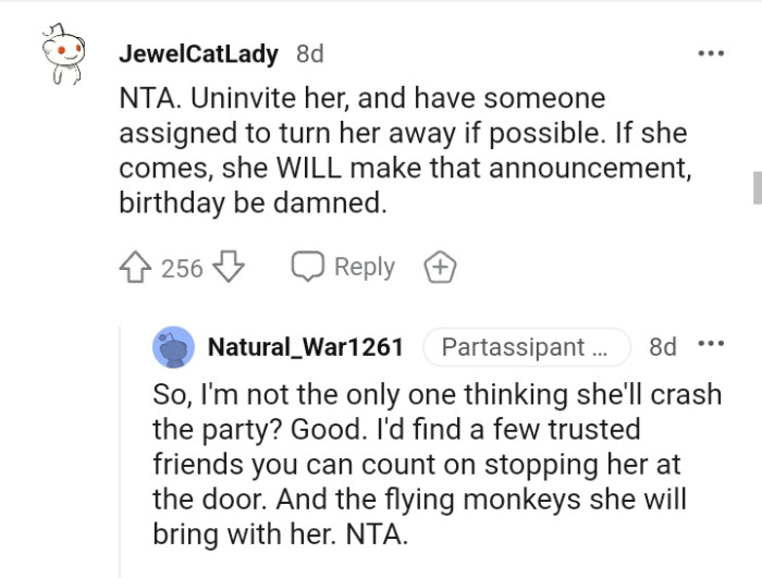 If she comes, she'll definitely make the announcement