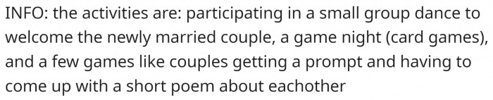 OP shared more info about those activities: