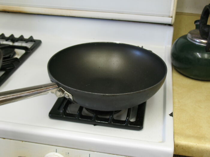 10. “Your wok was all black so I scrubbed it clean for you.”