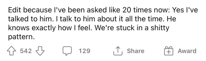 The Redditor said they have tried to talk to their brother about his behavior.
