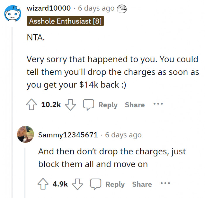 We're cheering OP on!