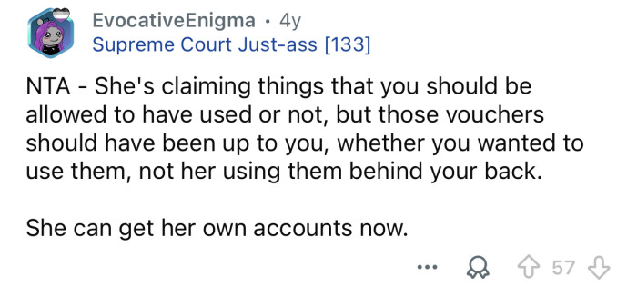 She can start her own accounts.