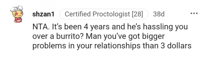 You've got bigger problems in your relationship