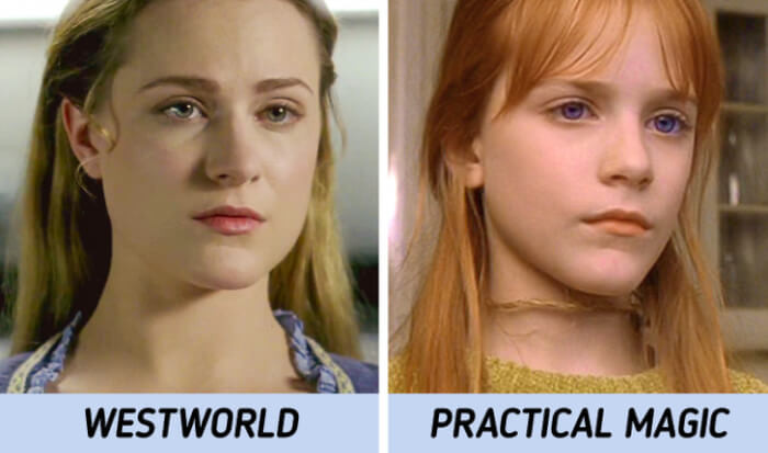 6. In the movie Practical Magic, Evan Rachel Wood played Sally’s (Bullock) daughter Kylie Owens before rising to fame for her role in “Westworld.”