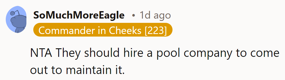 They should dive into hiring a pool company—better for everyone's sanity and safety!