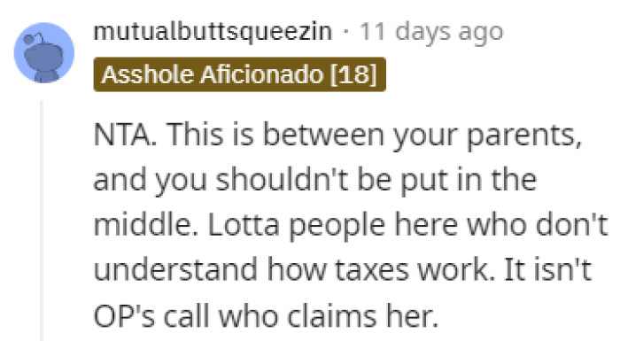 OP shouldn't need to choose