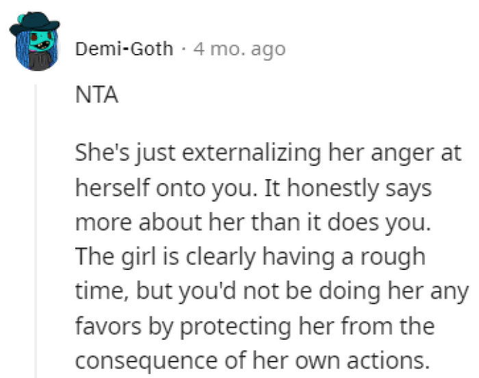 Wouldn't be doing her a favor