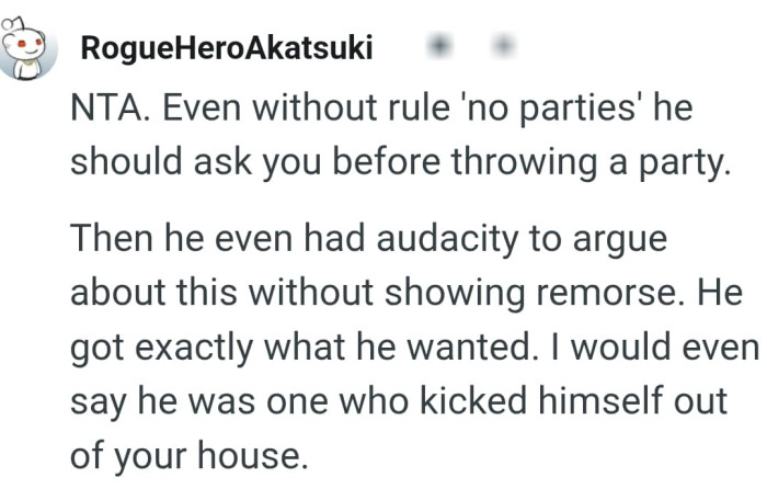 He even had the audacity to argue about it