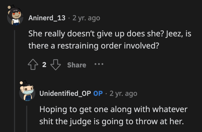 OP will not know peace if her mom is allowed anywhere near her.