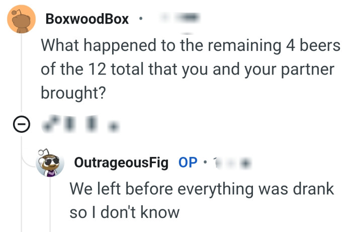 The OP says he left before the whole drink was gone