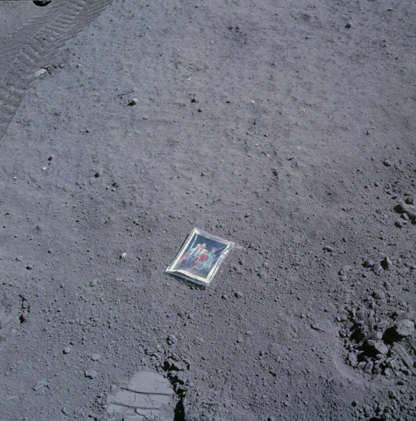 18. During the Apollo 16 mission to the moon in 1972, astronaut Charles Duke left a personal memento on the lunar surface—a photo of himself, his wife, and his two sons, encased in plastic.