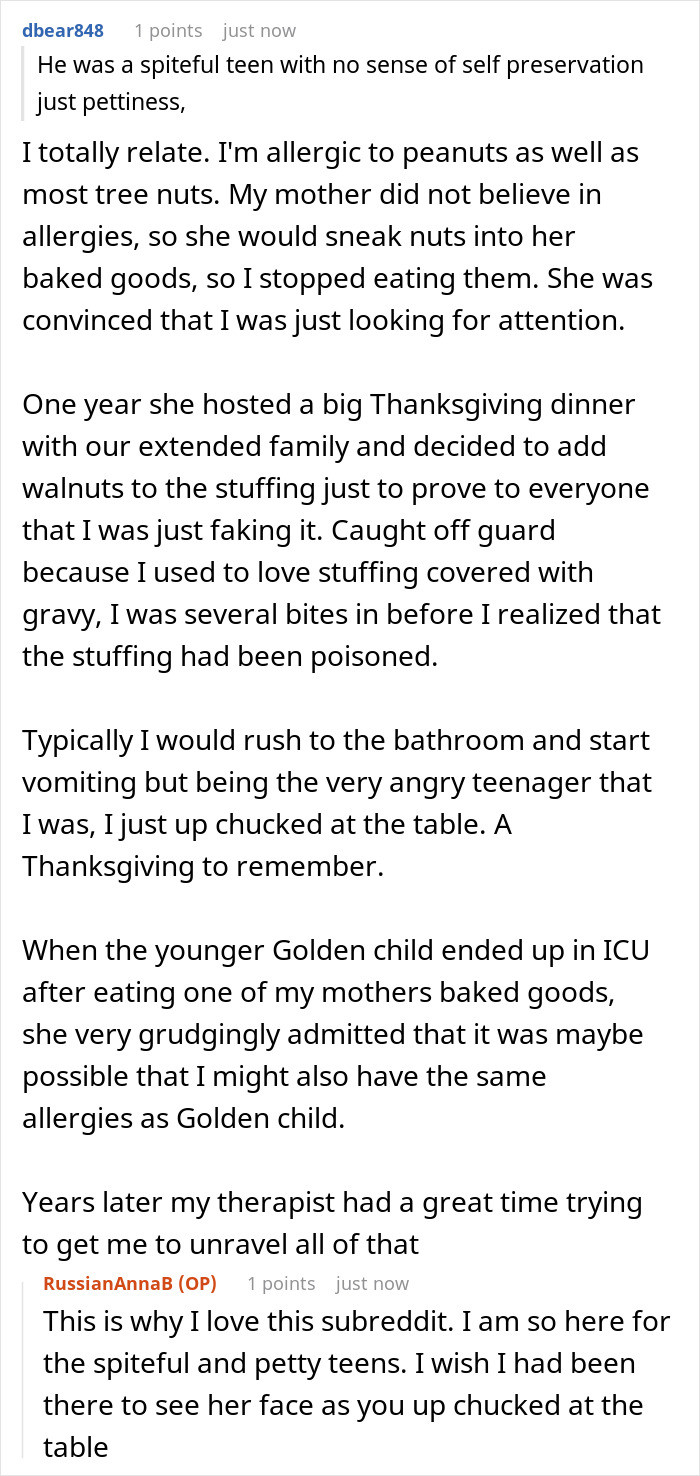 A similar experience that you'd love to read. Spiteful and petty teens everywhere!