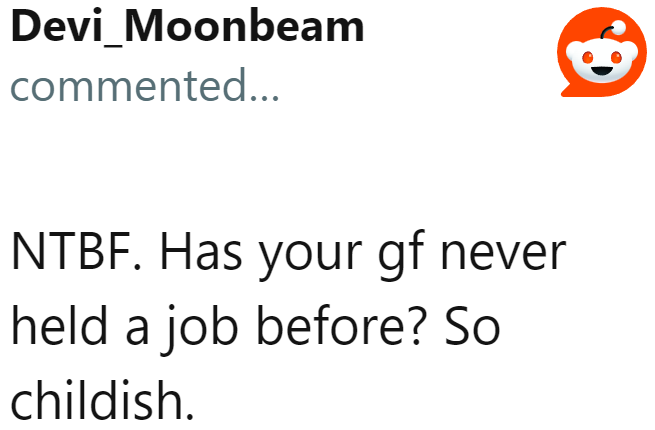 It was immature of the girlfriend to insist on finishing up her hair and makeup when the OP needed the room for his meeting.