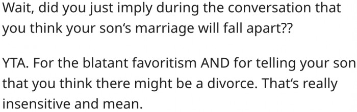 6. She is insensitive and mean.