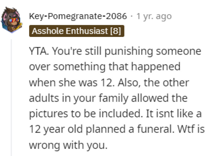 She doesn't deserve the punishment