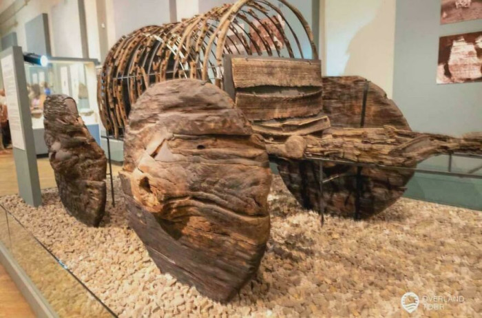 "One of the 4,000-Year-Old Well-Preserved Wagons Unearthed in the Lchashen Village in the Vicinity of Lake Sevan"