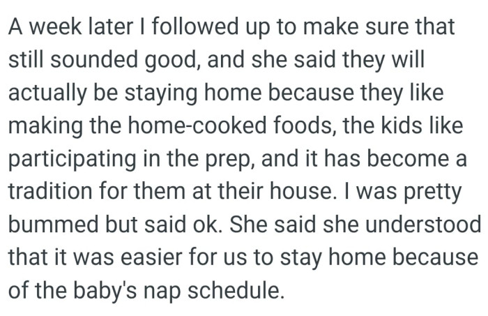 They like making the home-cooked foods and the kids like participating in the prep
