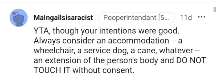 Do not touch it without consent