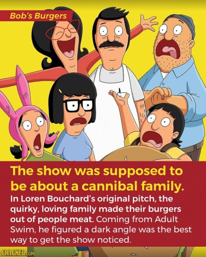 7. Bob's Burgers Was Supposed to Be About Cannibals